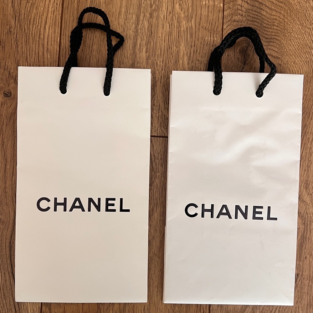 2 Chanel Small White Gift Bags